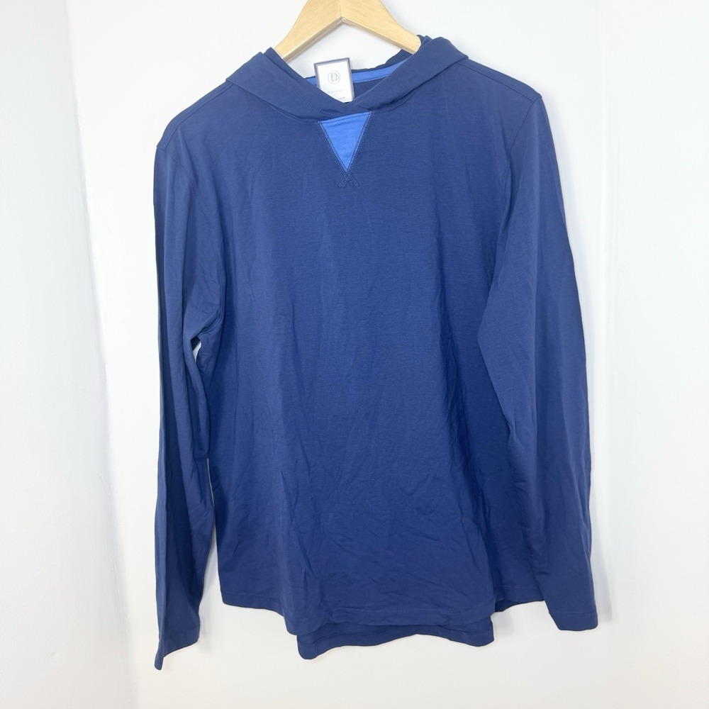 B Draddy Willie Hoodie Size Medium Lightweight Pima Cotton Regal Blue Golf